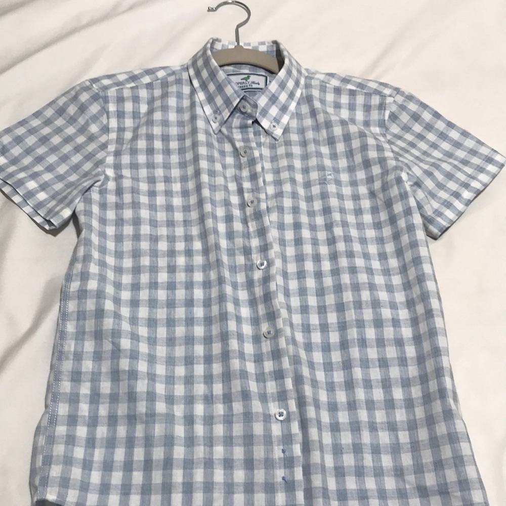 BRAND NEW CONDITION Properly Tied Boys Blue Plaid Shirt
